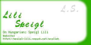 lili speigl business card